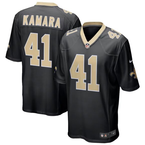 New Orleans Saints Alvin Kamara Nike Black Game Jersey NWT Size XL - Picture 1 of 3